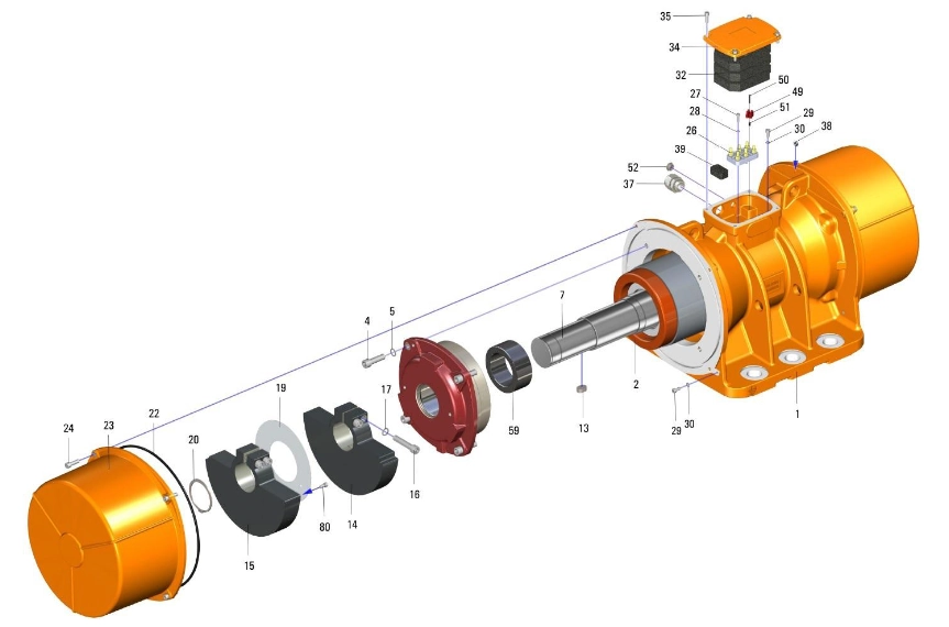 Trilmotoren opbouw