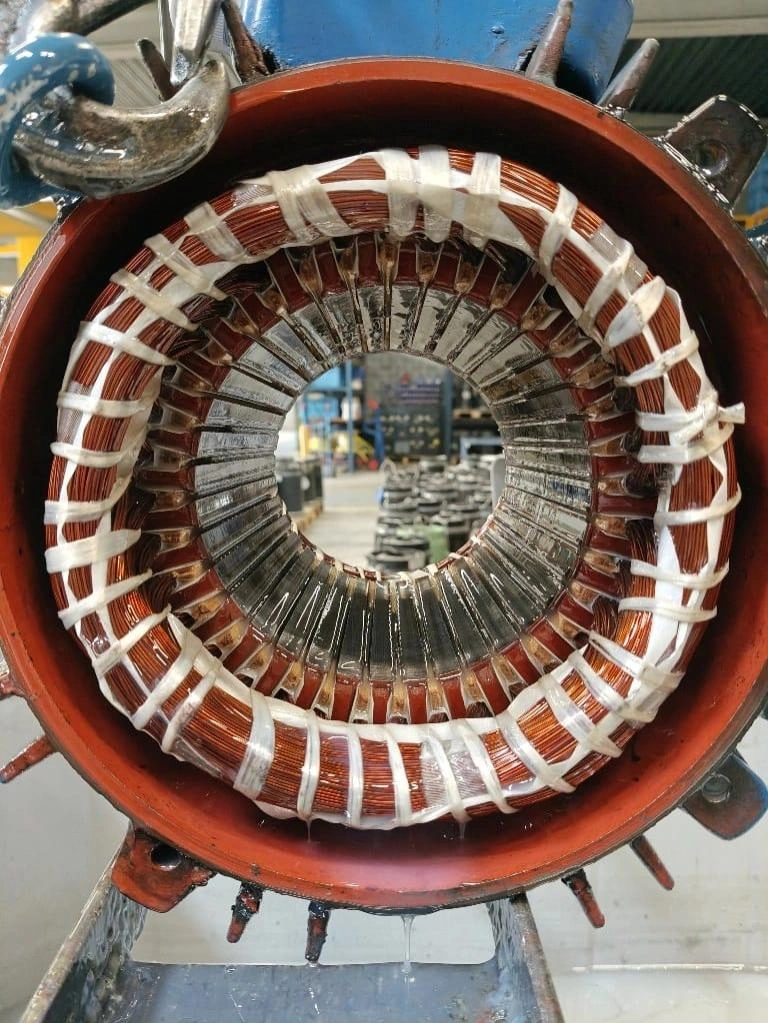 Revisie van een industriële motor